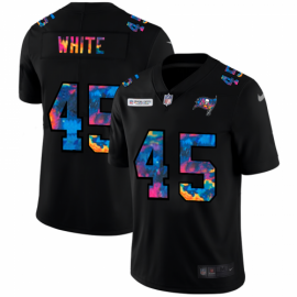 Tampa Bay Buccaneers #45 Devin White Mens Nike Multi-Color Black 2020 NFL Crucial Catch Vapor Untouchable Limited Jersey