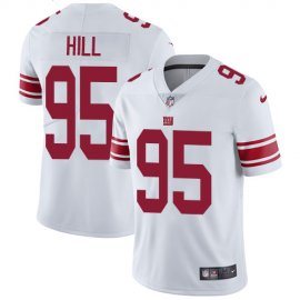 Nike New York Giants #95 B.J. Hill White Mens Stitched NFL Vapor Untouchable Limited Jersey