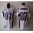 Nike New England Patriots #87 Rob Gronkowski White With C Patch Mens Stitched NFL Elite Jersey