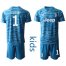 Juventus #1 Szczesny Light Blue Goalkeeper Kid Soccer Club Jersey