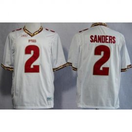 Florida State Seminoles FSU 2 Deion Sanders White College Football NCAA Jerseys
