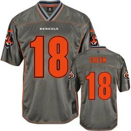 Nike Cincinnati Bengals #18 A.J. Green Grey Mens Stitched NFL Elite Vapor Jersey