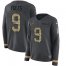 Nike Philadelphia Eagles #9 Nick Foles Anthracite Salute to Service Womens Stitched NFL Limited Therma Long Sleeve Jersey