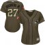 Toronto Blue Jays #27 Vladimir Guerrero Jr. Green Salute to Service Womens Stitched MLB Jersey