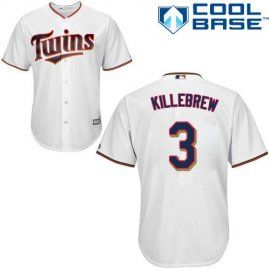 Minnesota Twins #3 Harmon Killebrew White Cool Base Stitched Youth MLB Jersey