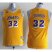 Kids Los Angeles Lakers 32 Johnson Yellow Throwback NBA Jerseys Cheap