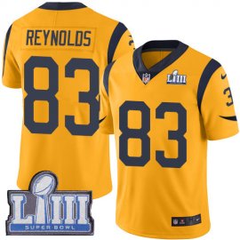 Nike Los Angeles Rams #83 Josh Reynolds Gold Super Bowl LIII Bound Mens Stitched NFL Limited Rush Jersey