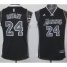 Kids Los Angeles Lakers 24 Kobe Bryant Black Revolution 30 Swingman NBA Jerseys Cheap