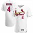 St.Louis Cardinals #4 Yadier Molina Mens Nike White Home 2020 Authentic Player MLB Jersey