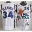 Houston Rockets 34 OLAJUWON Swingman White 1995 All Star Throwback NBA Jersey Cheap