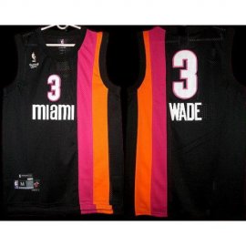 Miami Floridians 3 Dwyane Wade Black ABA Hardwood Classic Swingman Jersey Cheap