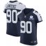 Nike Dallas Cowboys #90 DeMarcus Lawrence Navy Blue Thanksgiving Mens Stitched With Established In 1960 Patch NFL Vapor Untouchable Throwback Elite Jersey