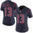 Nike Houston Texans #13 Brandin Cooks Navy Blue Womens Stitched NFL Limited Rush Jersey