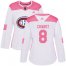 Adidas Montreal Canadiens #8 Ben Chiarot White/Pink Authentic Fashion Womens Stitched NHL Jersey