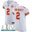 Nike Kansas City Chiefs #2 Dustin Colquitt White Super Bowl LIV 2020 Mens Stitched NFL New Elite Jersey