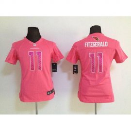 Nike Arizona Cardinals #11 Larry Fitzgerald Pink Sweetheart Womens Stitched NFL Elite Jersey