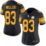 Nike Pittsburgh Steelers #83 Heath Miller Black Womens Stitched NFL Limited Rush Jersey