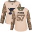 Adidas St. Louis Blues #57 David Perron Camo Authentic 2017 Veterans Day Womens Stitched NHL Jersey