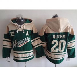 Minnesota Wild #20 Ryan Suter Green Sawyer Hooded Sweatshirt Stitched NHL Jersey