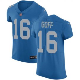 Detroit Lions #16 Jared Goff Blue Team Color Mens Stitched NFL Vapor Untouchable Elite Jersey