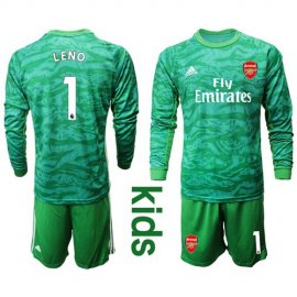 Arsenal #1 Leno Green Long Sleeves Kid Soccer Club Jersey