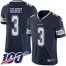 Nike Dallas Cowboys #3 Garrett Gilbert Navy Blue Team Color Mens Stitched NFL 100th Season Vapor Untouchable Limited Jersey
