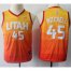 Jazz #45 Donovan Mitchell Orange Youth Basketball Swingman City Edition 2019/20 Jersey