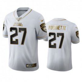 Jacksonville Jaguars #27 Leonard Fournette Mens Nike White Golden Edition Vapor Limited NFL 100 Jersey