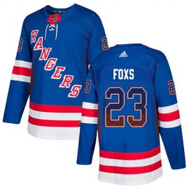 Adidas New York Rangers #23 Adam Foxs Royal Blue Home Authentic Drift Fashion Stitched NHL Jersey