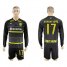 Dortmund #17 Aubameyang Away Long Sleeves Soccer Club Jersey