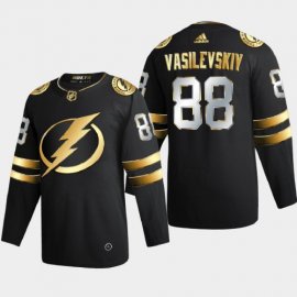 Tampa Bay Lightning #88 Andrei Vasilevskiy Mens Adidas Black Golden Edition Limited Stitched NHL Jersey