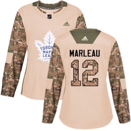 Adidas Toronto Maple Leafs #12 Patrick Marleau Camo Authentic 2017 Veterans Day Womens Stitched NHL Jersey