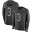 Nike Miami Dolphins #3 Josh Rosen Anthracite Salute to Service Mens Stitched NFL Limited Therma Long Sleeve Jersey