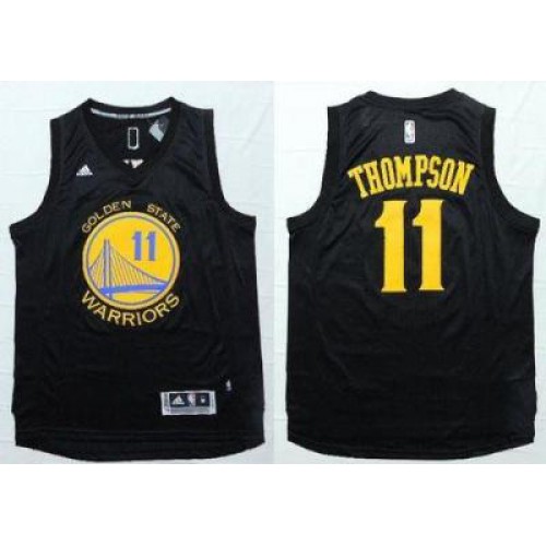 Warriors #11 Klay Thompson Black Fashion Stitched NBA Jersey Warriors #11 Klay Thompson Black Fashion Stitched NBA Jersey