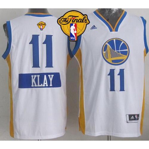 Warriors #11 Klay Thompson White 2014-15 Christmas Day The Finals Patch Stitched NBA Jersey Warriors #11 Klay Thompson White 2014-15 Christmas Day The Finals Patch Stitched NBA Jersey