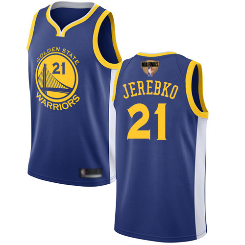 Warriors #21 Jonas Jerebko Blue 2019 Finals Bound Basketball Swingman Icon Edition Jersey Warriors #21 Jonas Jerebko Blue 2019 Finals Bound Basketball Swingman Icon Edition Jersey