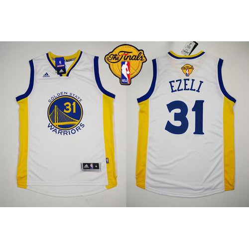 Warriors #31 Festus Ezeli White The Finals Patch Stitched Revolution 30 NBA Jersey Warriors #31 Festus Ezeli White The Finals Patch Stitched Revolution 30 NBA Jersey