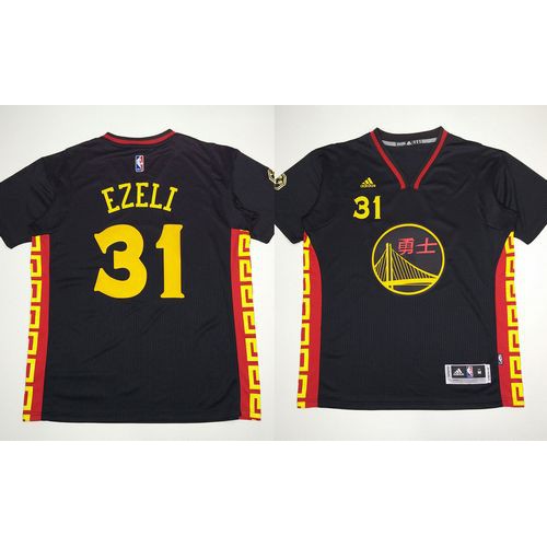 Warriors #31 Festus Ezeli Black Slate Chinese New Year Stitched NBA Jersey Warriors #31 Festus Ezeli Black Slate Chinese New Year Stitched NBA Jersey