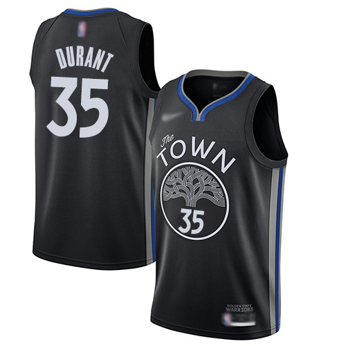 Warriors #35 Kevin Durant Black Youth Basketball Swingman City Edition 2019/20 Jersey Warriors #35 Kevin Durant Black Youth Basketball Swingman City Edition 2019/20 Jersey
