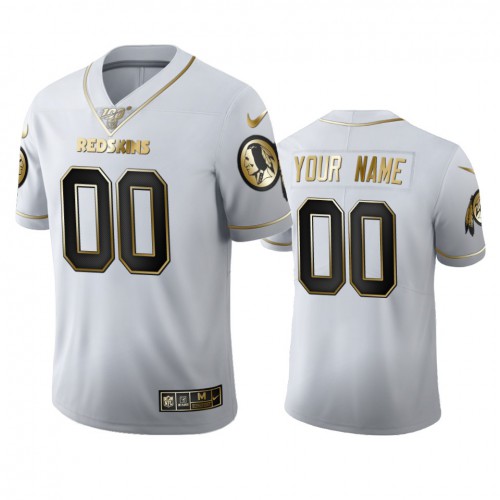 Washington Redskins Custom Mens Nike White Golden Edition Vapor Limited NFL 100 Jersey Washington Redskins Custom Mens Nike White Golden Edition Vapor Limited NFL 100 Jersey
