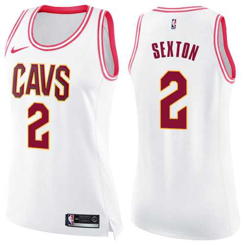 Womens Nike Cleveland Cavaliers #2 Collin Sexton White Pink NBA Swingman Fashion Jersey Womens Nike Cleveland Cavaliers #2 Collin Sexton White Pink NBA Swingman Fashion Jersey