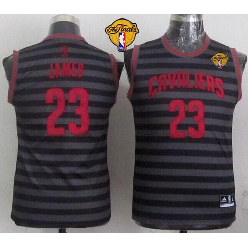Youth Cavaliers #23 LeBron James Black Grey Groove The Finals Patch Stitched NBA Jersey Youth Cavaliers #23 LeBron James Black Grey Groove The Finals Patch Stitched NBA Jersey