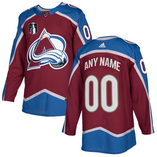 Mens Adidas Avalanche Personalized 2022 Stanley Cup Final Patch Authentic Burgundy Red Home NHL Jersey Mens Adidas Avalanche Personalized 2022 Stanley Cup Final Patch Authentic Burgundy Red Home NHL Jersey