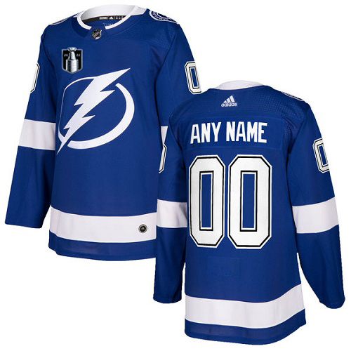 Mens Adidas Lightning Personalized 2022 Stanley Cup Final Patch Authentic Royal Blue Home NHL Jersey Mens Adidas Lightning Personalized 2022 Stanley Cup Final Patch Authentic Royal Blue Home NHL Jersey