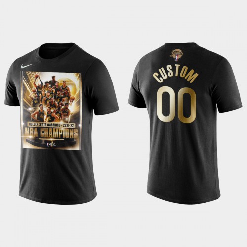 Golden State Warriors Custom Mens Nike Black 2021-22 NBA Finals Champions T-Shirt Golden State Warriors Custom Mens Nike Black 2021-22 NBA Finals Champions T-Shirt