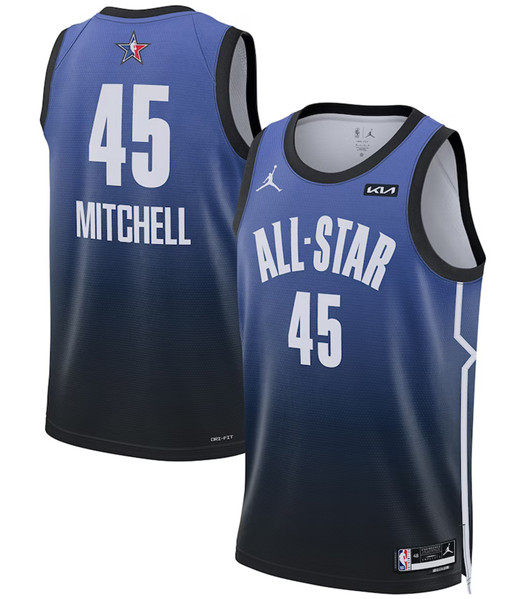 Mens 2023 All-Star #45 Donovan Mitchell Blue Game Swingman Stitched Basketball Jersey Mens 2023 All-Star #45 Donovan Mitchell Blue Game Swingman Stitched Basketball Jersey
