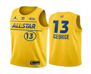 Mens 2021 All-Star #13 Paul George Yellow Western Conference Stitched NBA Jersey Mens 2021 All-Star #13 Paul George Yellow Western Conference Stitched NBA Jersey