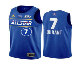 Mens 2021 All-Star #7 Kevin Durant Blue Eastern Conference Stitched NBA Jersey Mens 2021 All-Star #7 Kevin Durant Blue Eastern Conference Stitched NBA Jersey