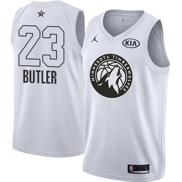 Nike Timberwolves #23 Jimmy Butler White NBA Jordan Swingman 2018 All-Star Game Jersey Nike Timberwolves #23 Jimmy Butler White NBA Jordan Swingman 2018 All-Star Game Jersey