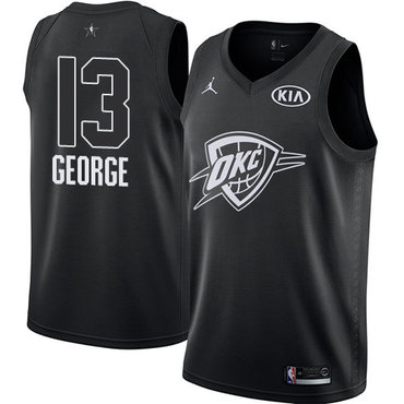 Nike Thunder #13 Paul George Black NBA Jordan Swingman 2018 All-Star Game Jersey Nike Thunder #13 Paul George Black NBA Jordan Swingman 2018 All-Star Game Jersey